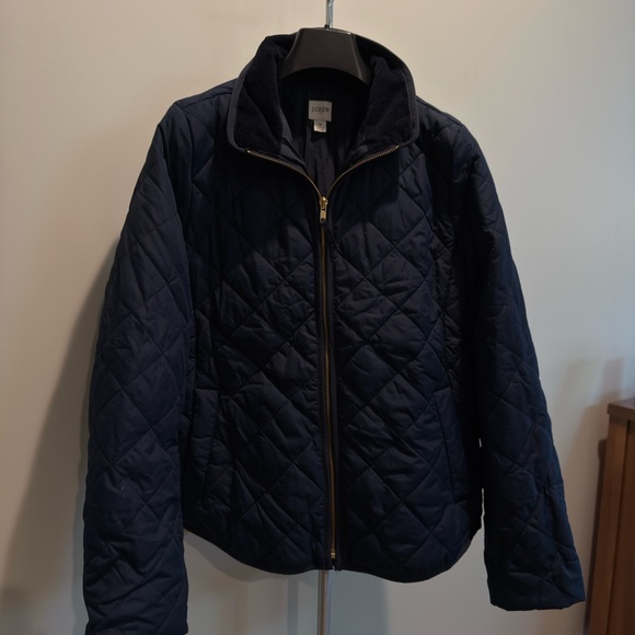 J. Crew Jackets & Blazers - J. Crew Factory Navy Quilted Jacket
